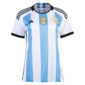 Argentina 3 Star Dame Hjemmedrakt VM I Fotball 2022 Kortermet